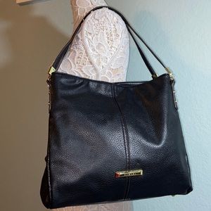 Like new Anne Klein Black Faux Leather Tote Shoulder Bag Purse